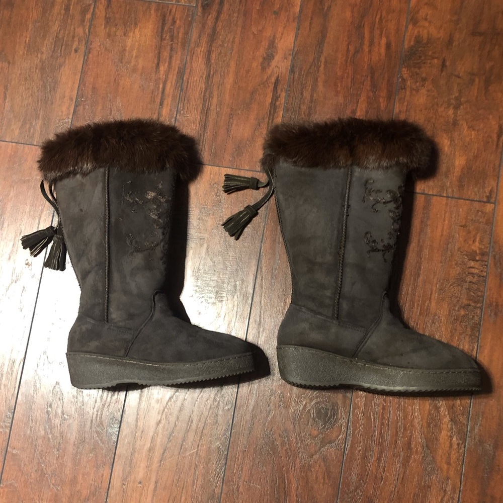Clarks Fur and Suede Boots
